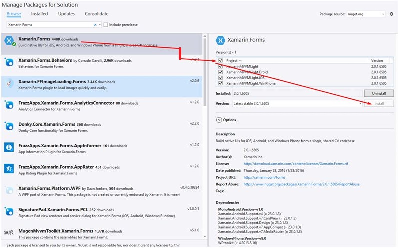 Manage Nuget Packages